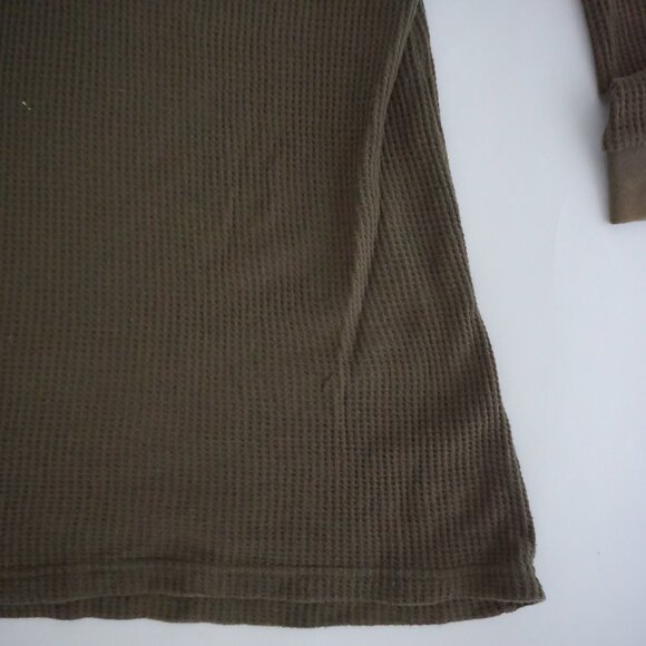 Harley-Davidson Olive Cotton Waffle Thermal Henley Cabincore Rugged XXL Outdoor - Picture 6 of 11